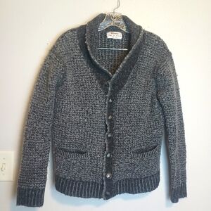 Rag & Bone Neiman Marcus Wool Cardigan Sweater Men's Medium Gray